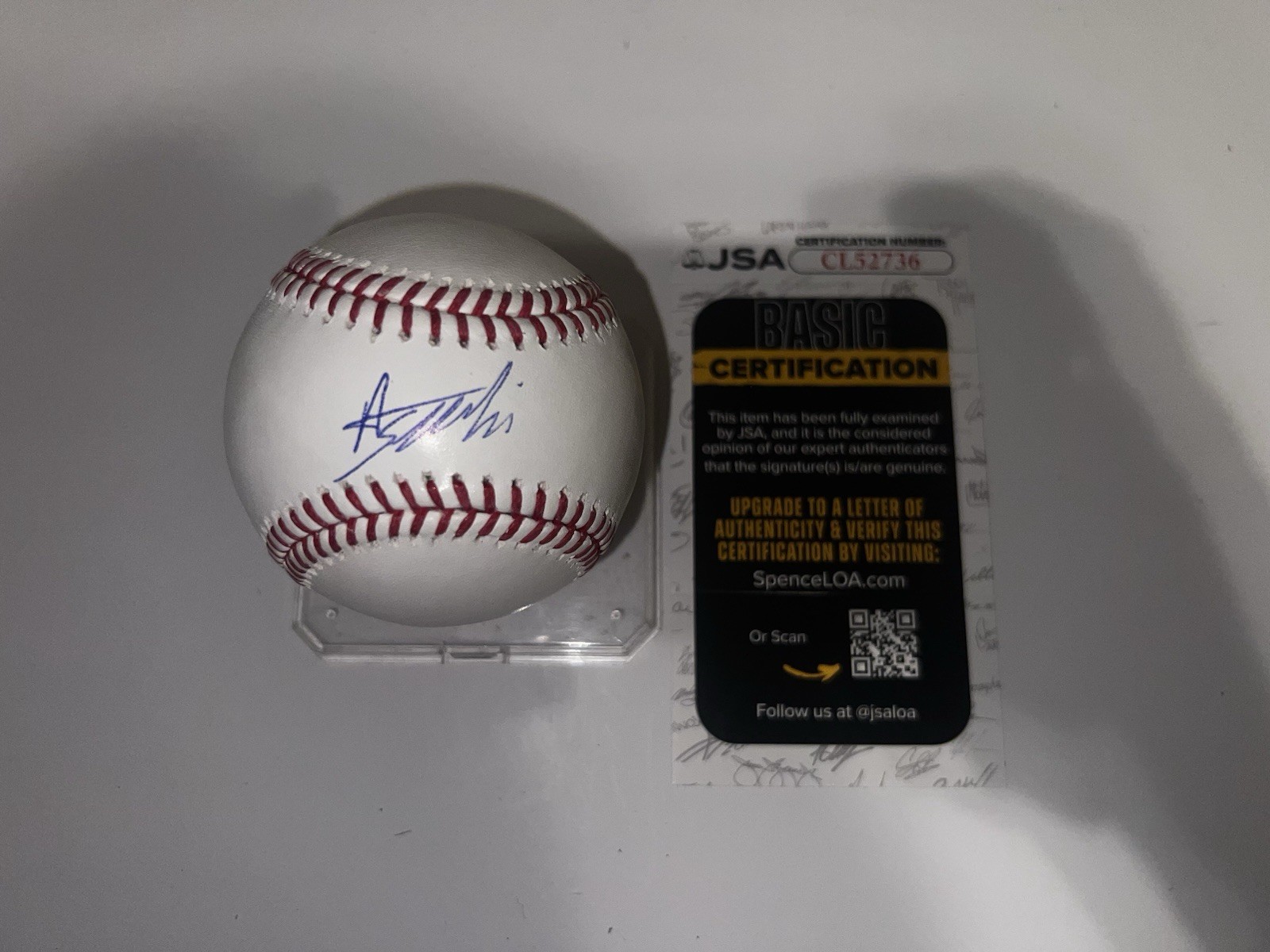 Adam Serwinowski Signed Official Major League Baseball LA Dodgers JSA Auth