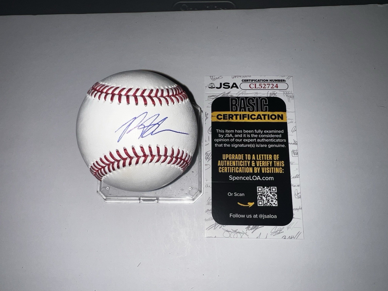 Ryan Sloan Signed Official Major League Baseball Seattle Mariners JSA Auth
