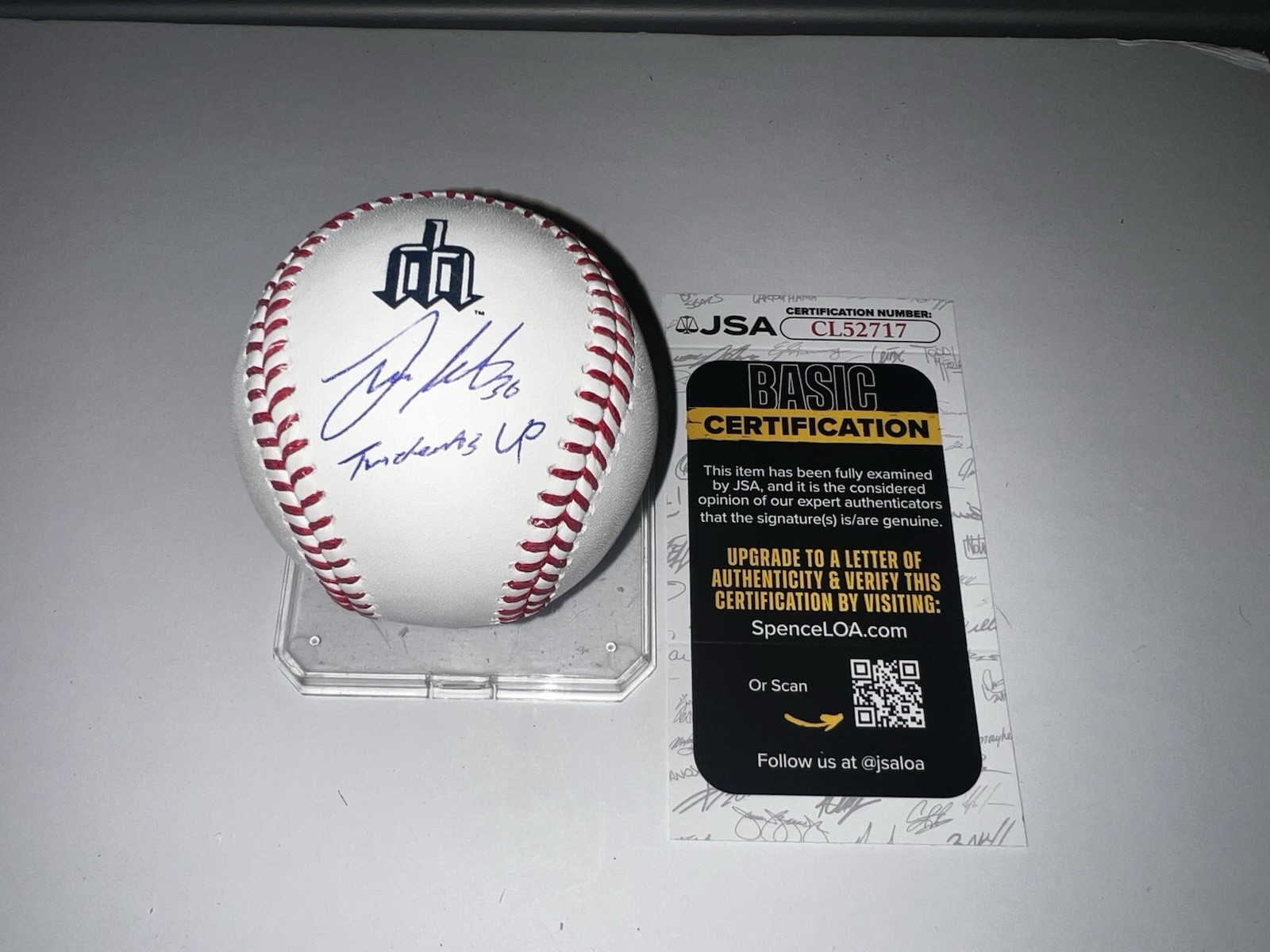 Logan Gilbert Signed Official Seattle Mariners City Connect Baseball JSA Auth