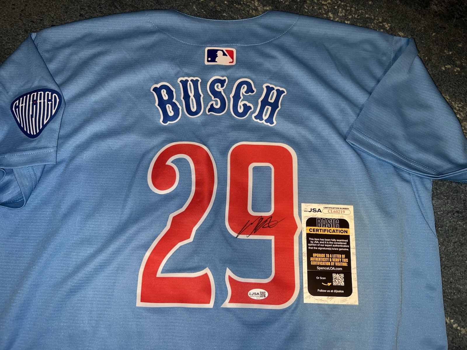 Michael Busch Signed Chicago Cubs Jersey All Star Slugger JSA Auth