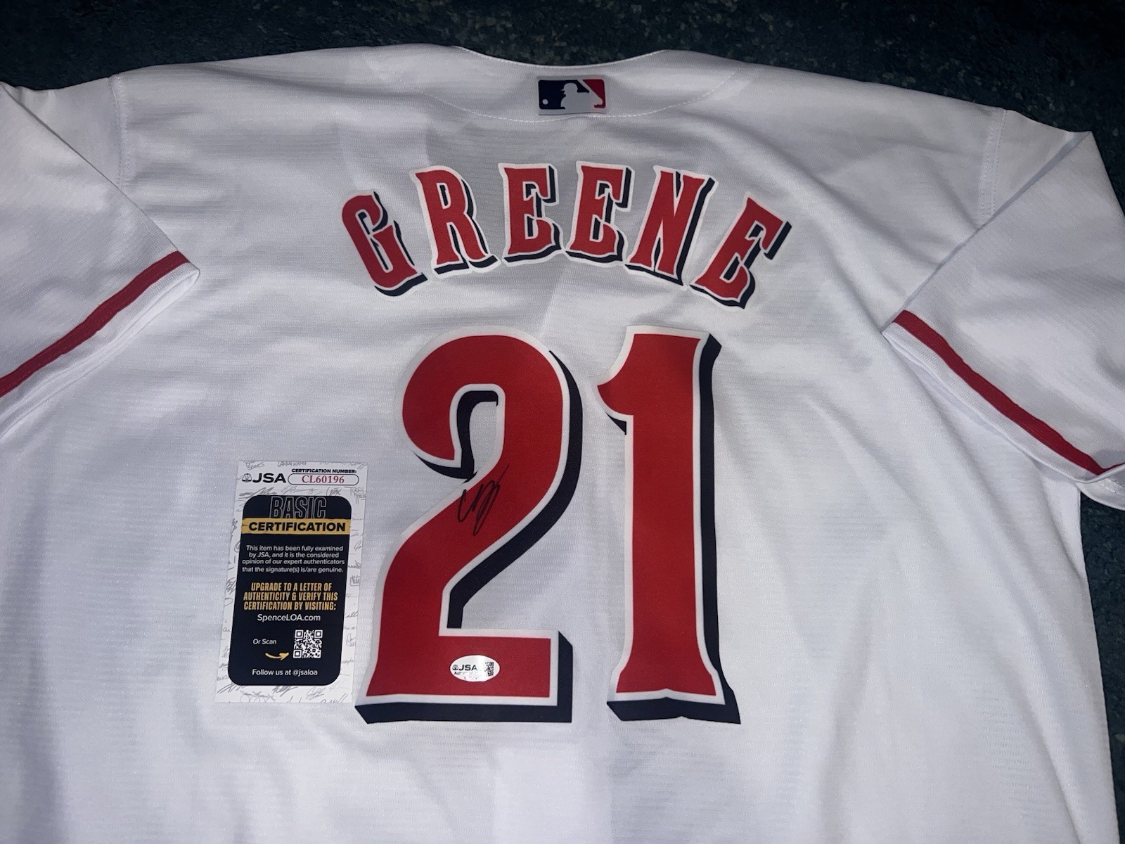 Hunter Greene Signed Cincinnati Reds Jersey All Star Ace JSA Auth #2