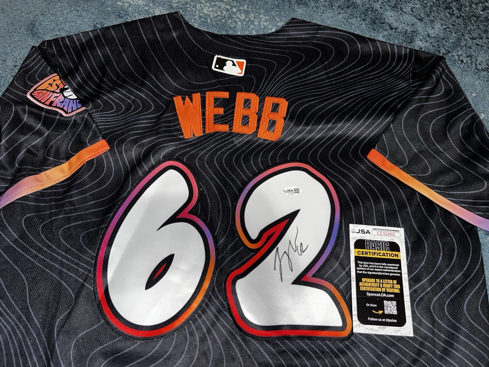 Logan Webb Signed San Francisco Giants Jersey Superstar Ace JSA Auth #2