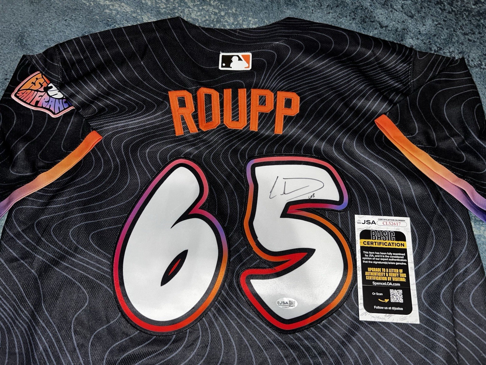 Landen Roupp Signed San Francisco Giants Jersey Superstar Ace JSA Auth