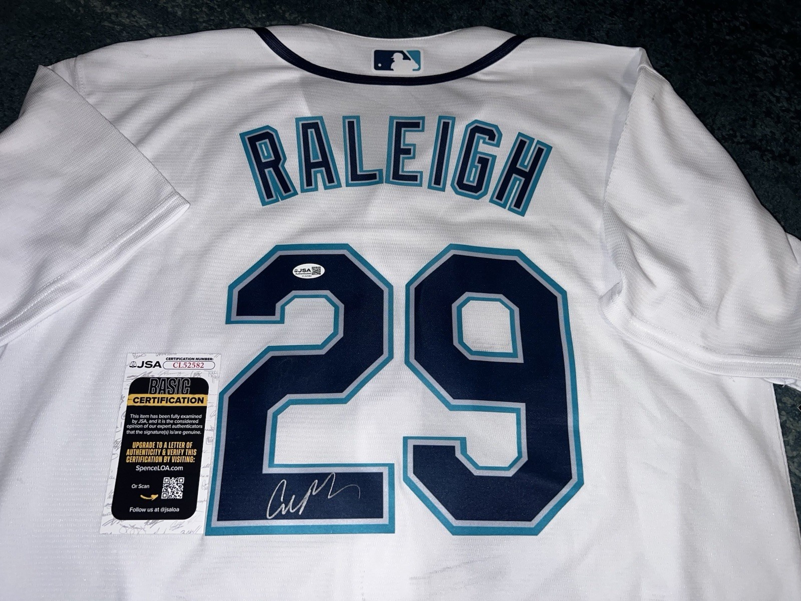 Cal Raleigh Signed Seattle Mariners Jersey Superstar Slugger JSA Auth
