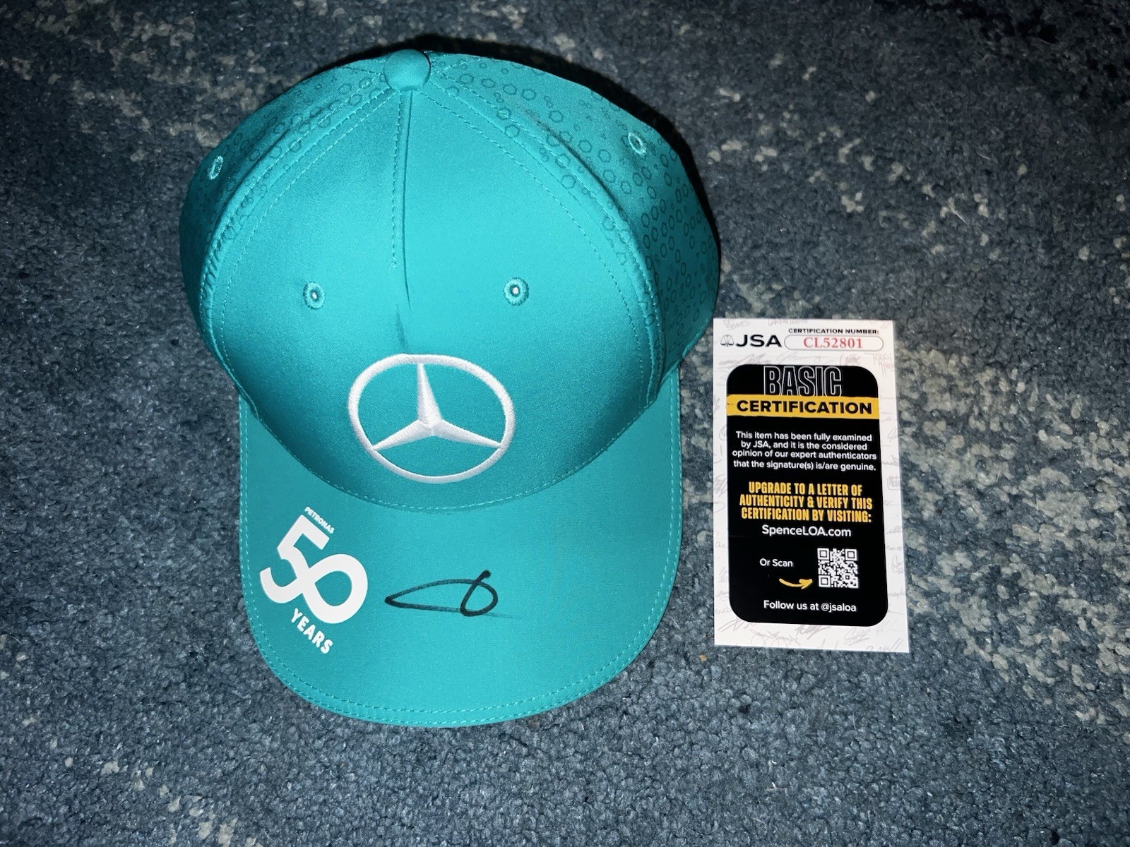 Toto Wolff Signed Official Mercedes Racing Formula 1 Hat 50 Years JSA Auth