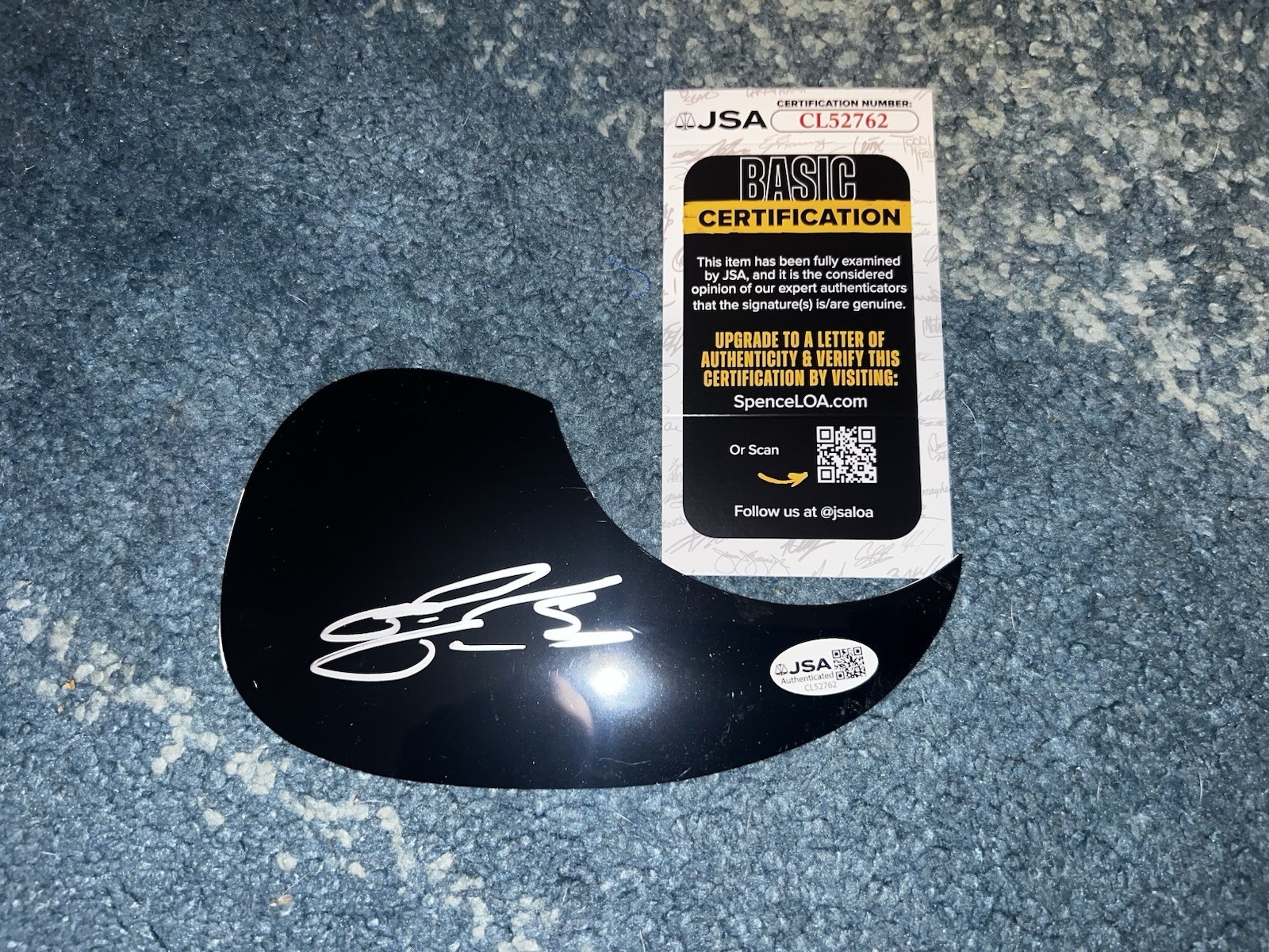 Bailey Zimmerman Signed Acoustic Pickguard Country Music Legend JSA Auth