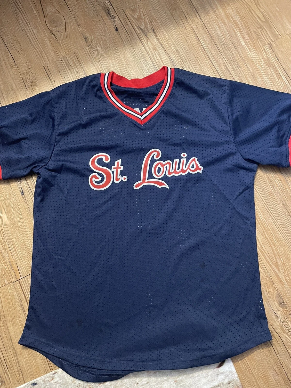 ST LOUIS CARDINALS OZZIE SMITH CUSTOM JERSEY XL  HALL OF FAMER LEGEND