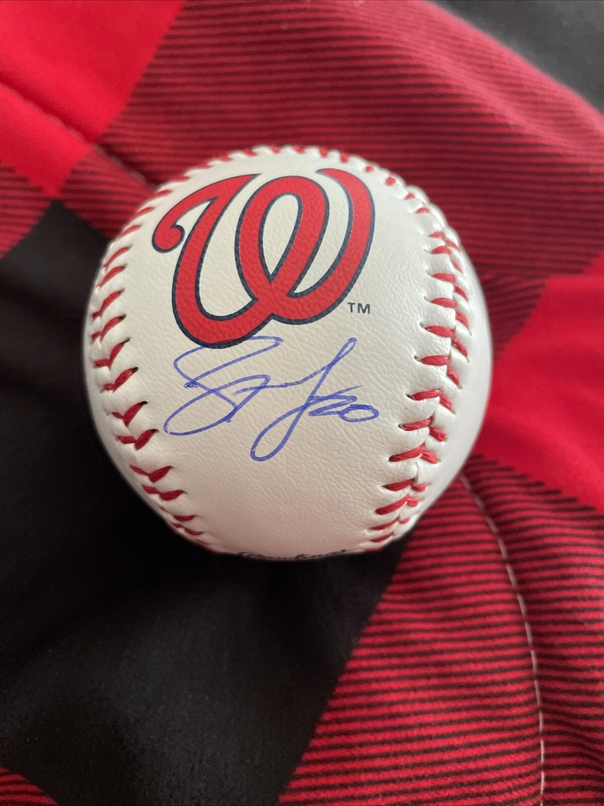 WASHINGTON NATIONALS STONE GARRETT SIGNED AUTOGRAPHED LOGO  BALL COA MLB