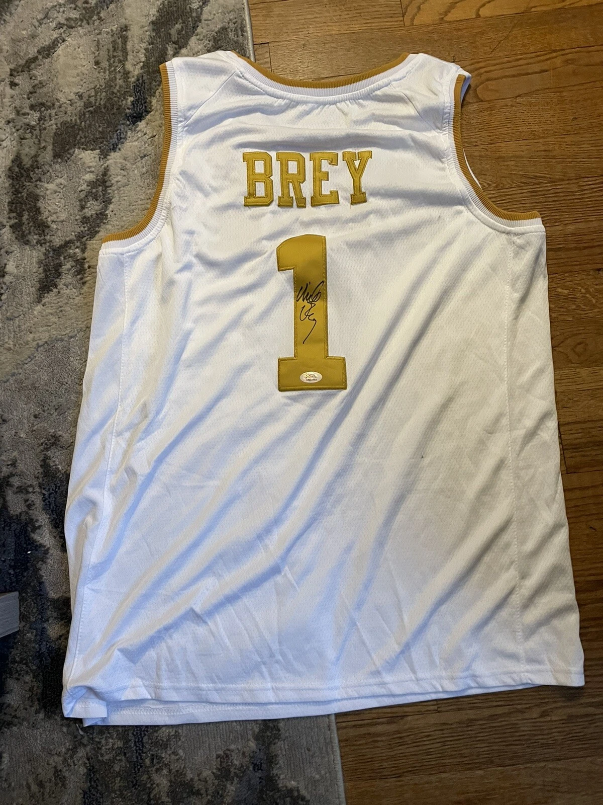 NOTRE DAME FIGHTING IRISH MIKE BREY SIGNED AUTOGRAPHED JERSEY PSA COA RARE XL