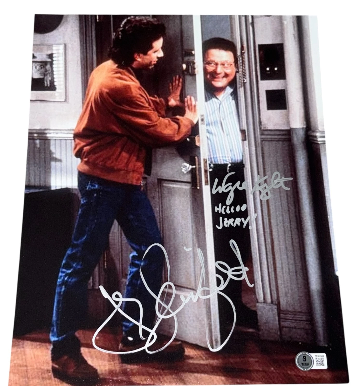 Jerry Seinfeld Wayne Knight Signed Autograph 11x14 Photo 