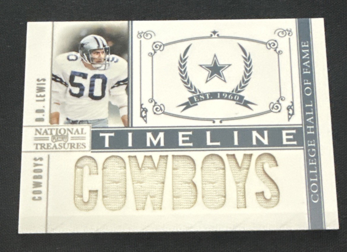 2010 Playoff National Treasures DD Lewis Timeline GU Jersey #63/99 #5 Cowboys