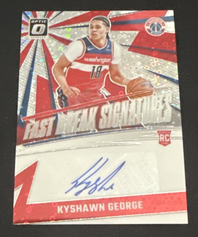 2024-25 Donruss Optic Fast Break Signatures Kyshawn George Rookie Auto Disco