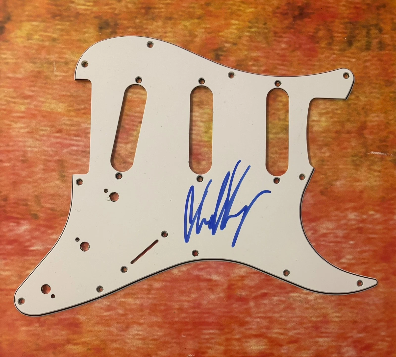 GFA Nickelback Band  * CHAD KROEGER *  Signed Electric Pickguard EXACT PROOF COA