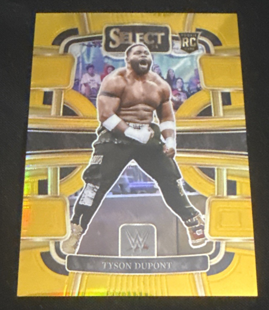 2024 Panini WWE Select Tyson Dupont Gold Prizm Rookie Concourse Parallel 1/10 RC