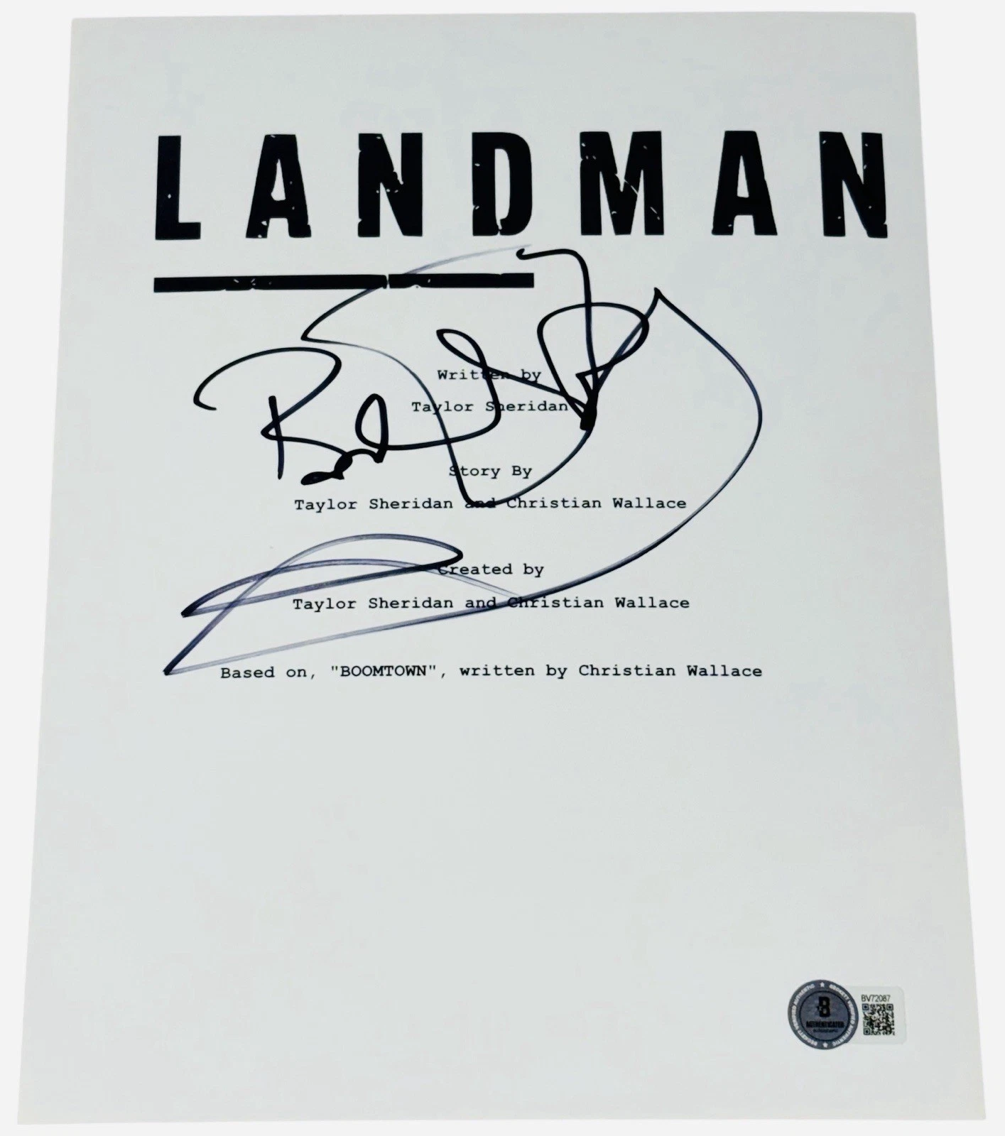 Billy Bob Thornton Signed Autograph Landman Pilot TV Episode Script Beckett BAS