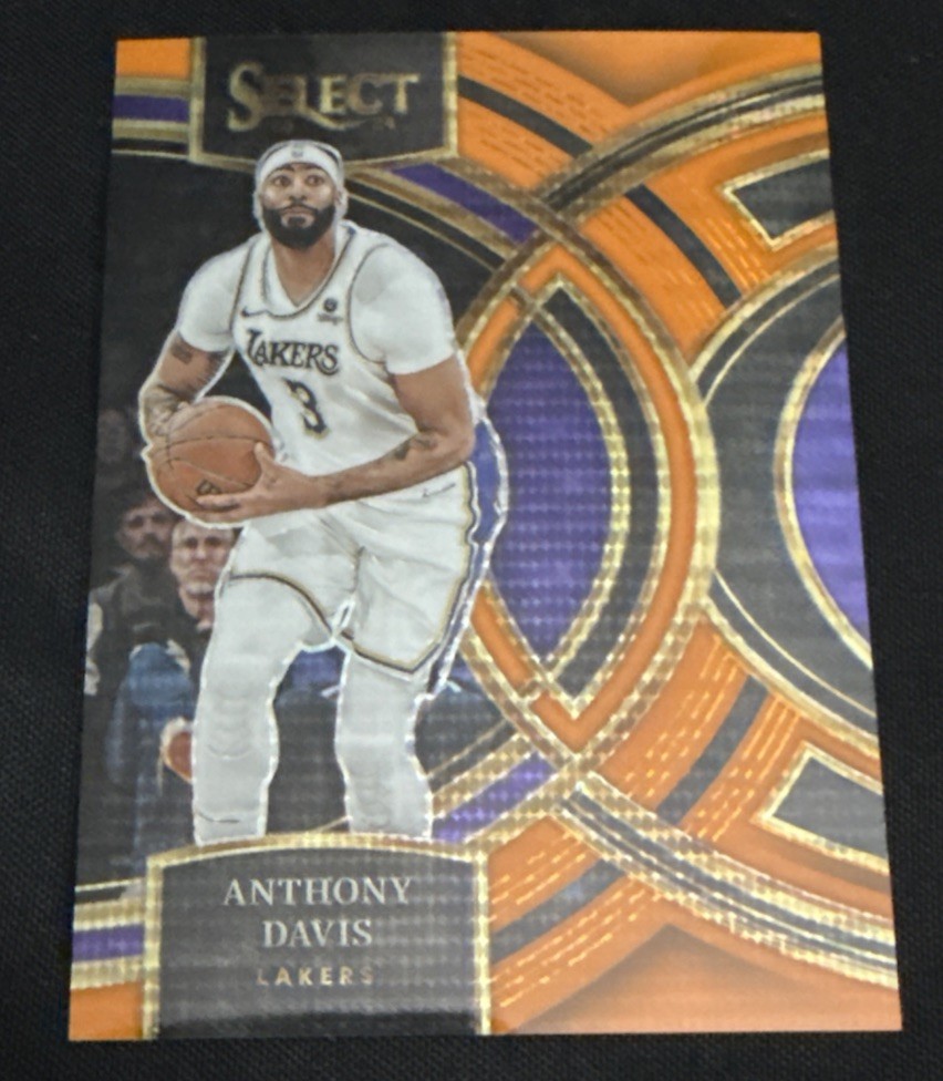 2023 Panini Select Neon Orange Pulsar Prizm Anthony Davis Lakers 14/15 SSP