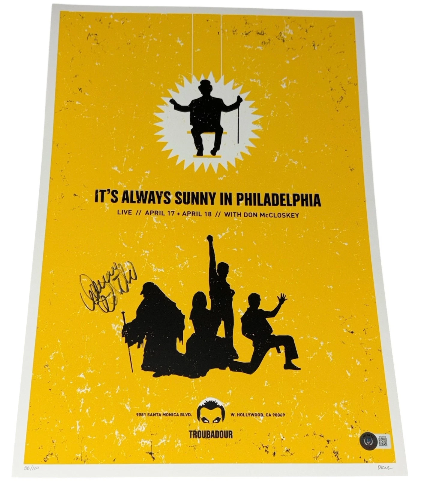 Danny DeVito Signed Autograph It's Always Sunny in Philadelphia Poster Beckett