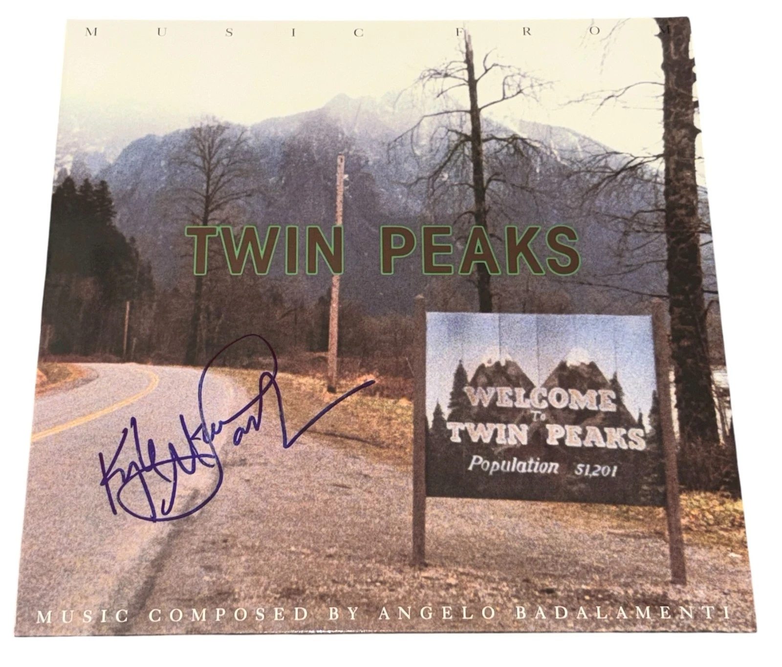 KYLE MACLACHLAN SIGNED MUSIC FROM TWIN PEAKS SOUNDTRACK VINYL RECORD BECKETT BAS