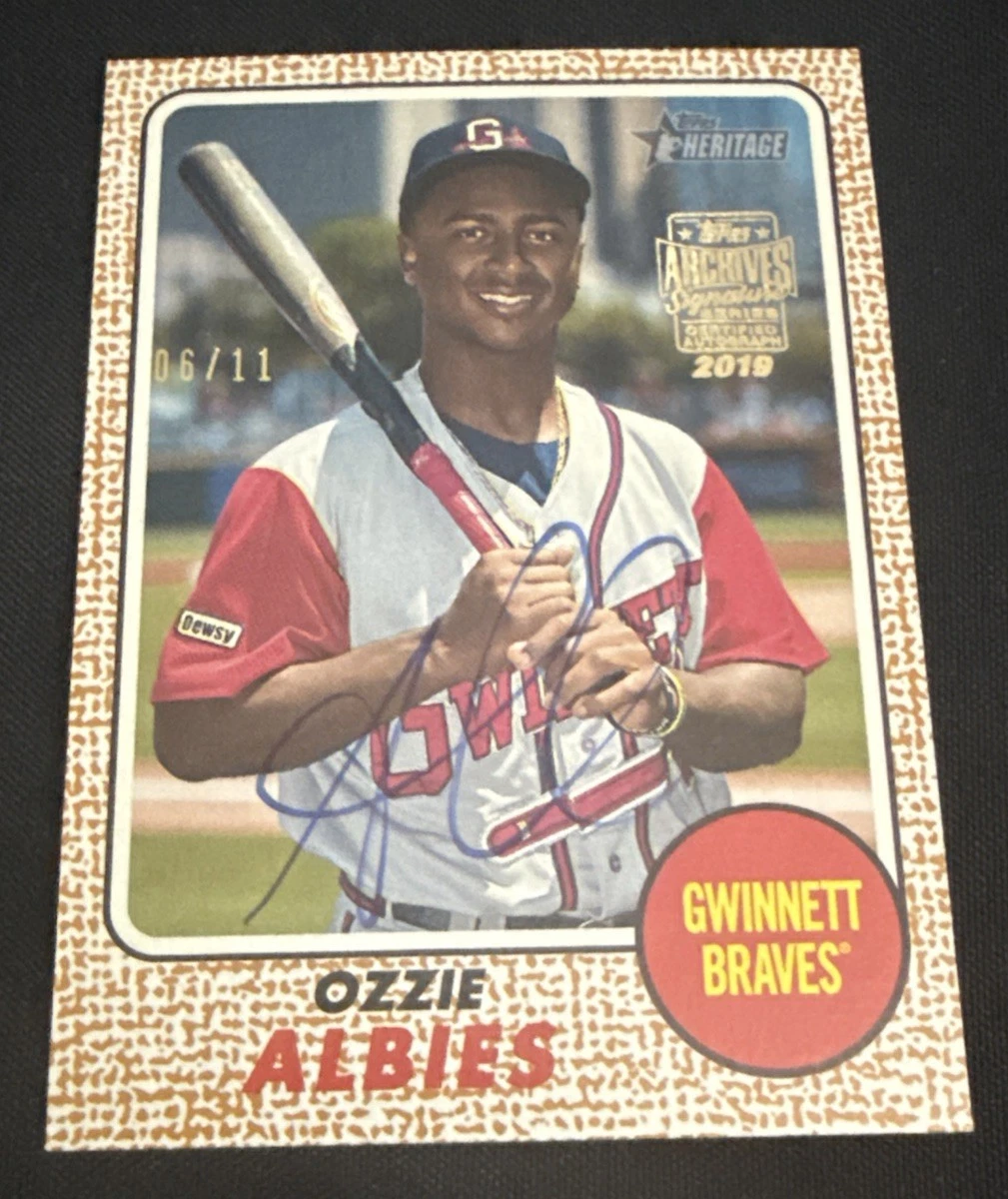 2019 Topps Archives Signature Series Ozzie Albies #6/11 SSP 2017 Heritage Rc