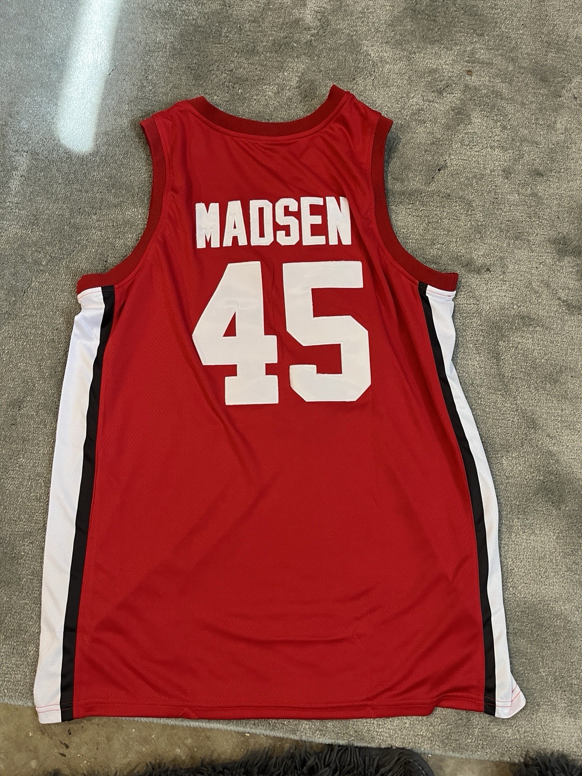 STANFORD CARDINAL MARK MADSEN MAD DOG CUSTOM JERSEY LARGE LA LAKERS