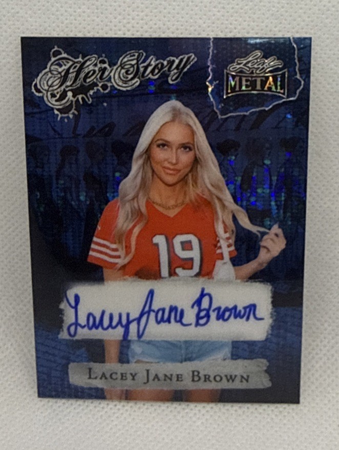 2024 Leaf Metal Women of Sport #1/1 Blue Mosaic Lacey Jane Brown Auto HOT