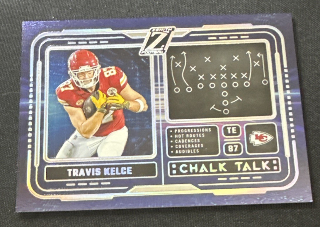 Travis Kelce 2024 Panini Zenith Chalk Talk #24 Kansas City Chiefs