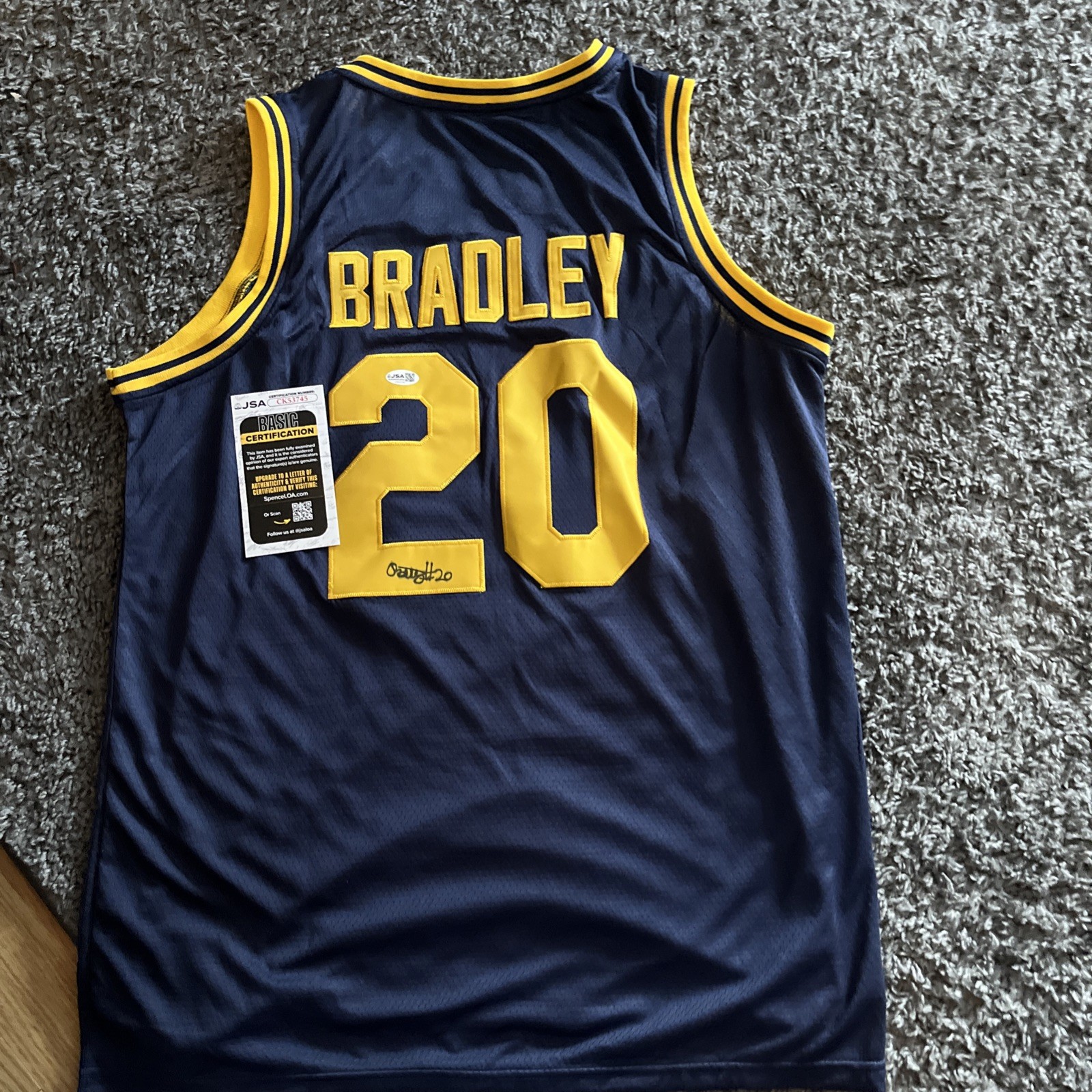 CALIFORNIA GOLDEN BEARS-MATT BRADLEY SIGNED AUTOGRAPHED JERSEY JSA COA ALL PAC12