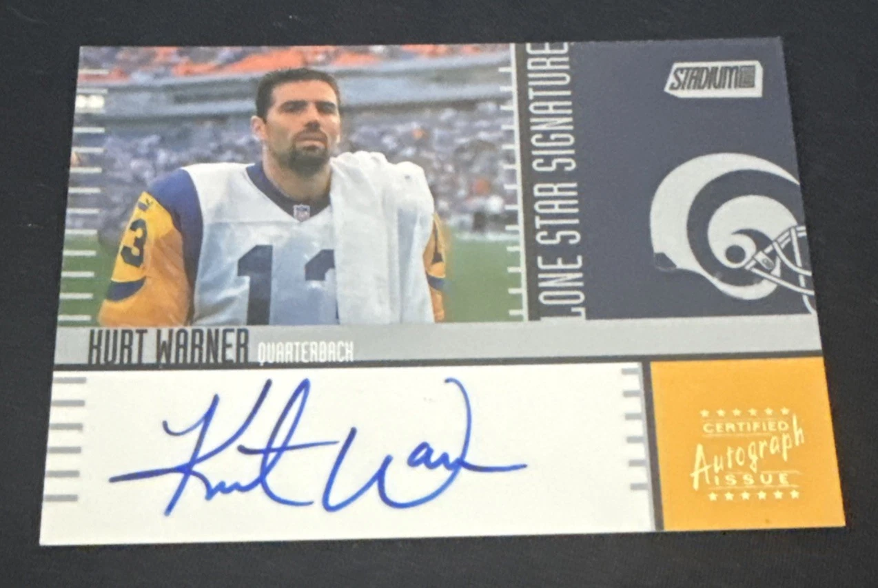 KURT WARNER 2000 TOPPS STADIUM CLUB LONE STAR SIGNATURES AUTO SP - RAMS!
