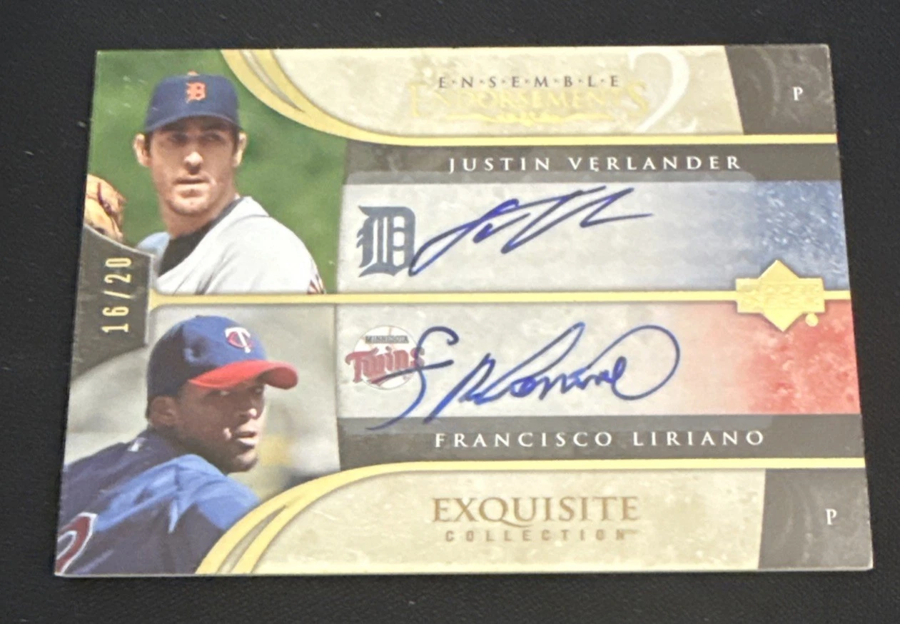 2006 Upper Deck Exquisite  Dual auto /20 Justin Verlander FRANCISCO LIRIANO