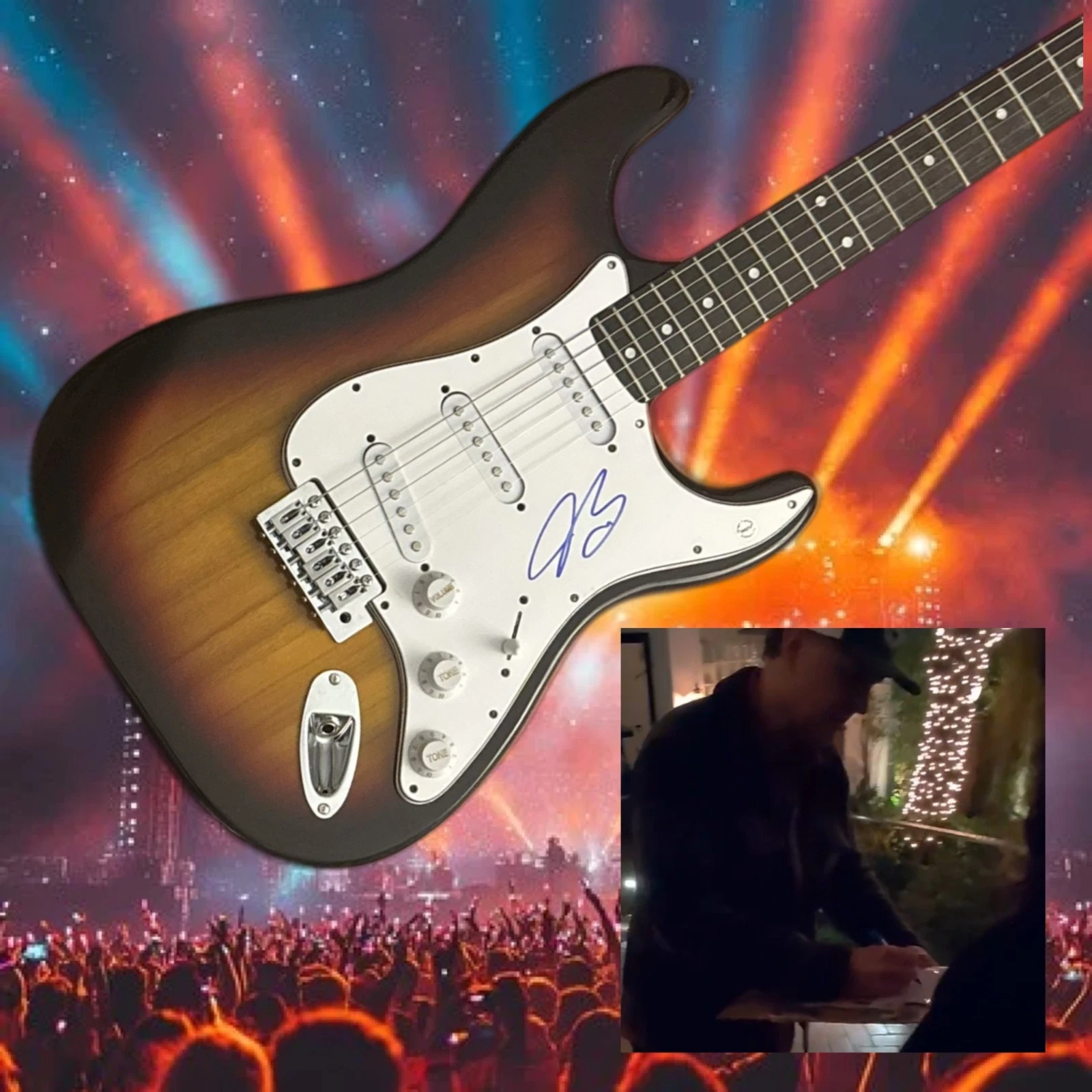 GFA  Blues Deluxe Star  * JOE BONAMASSA *  Signed Electric Guitar PROOF COA