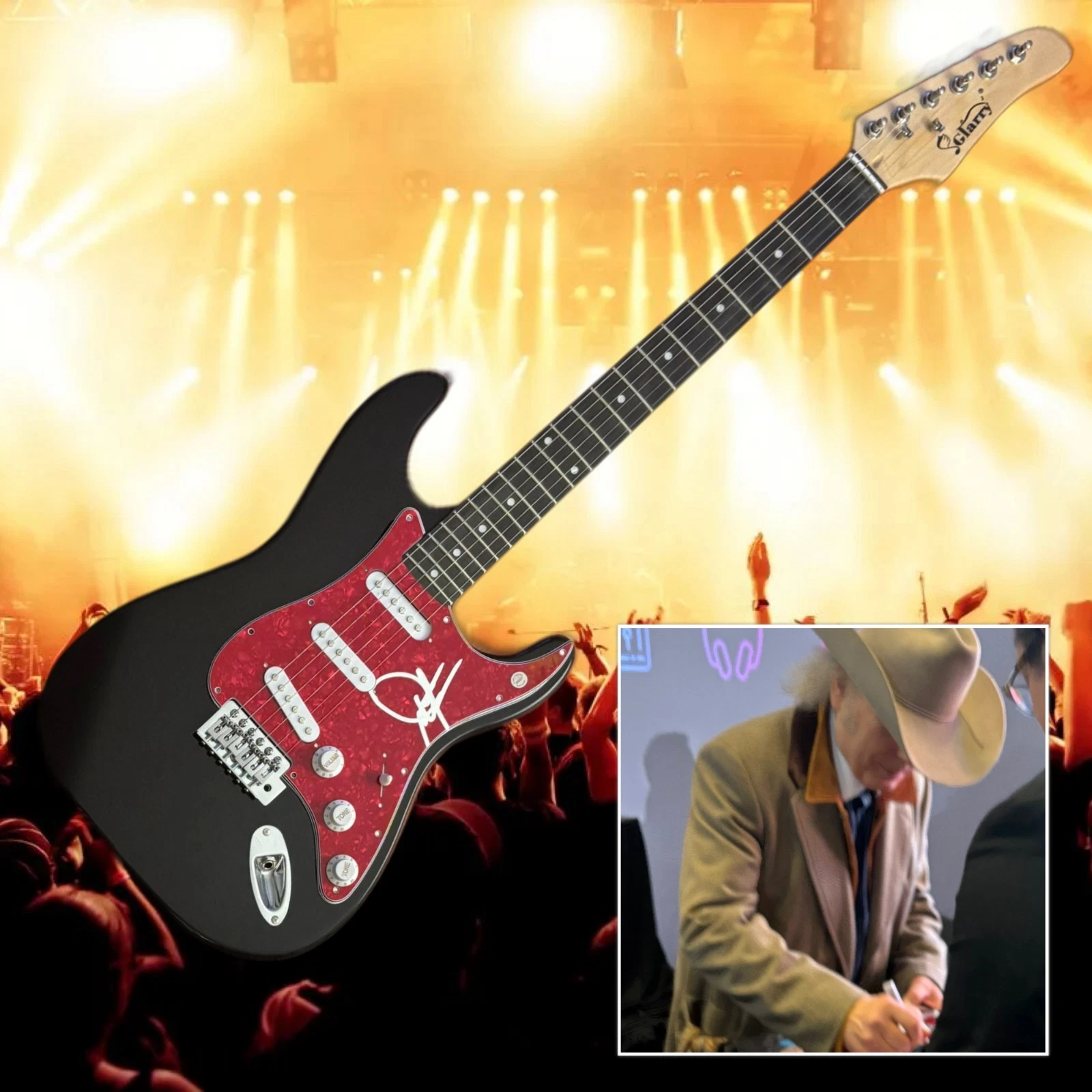 GFA Country Legend  * DWIGHT YOAKAM *  Signed Electric Guitar PROOF COA