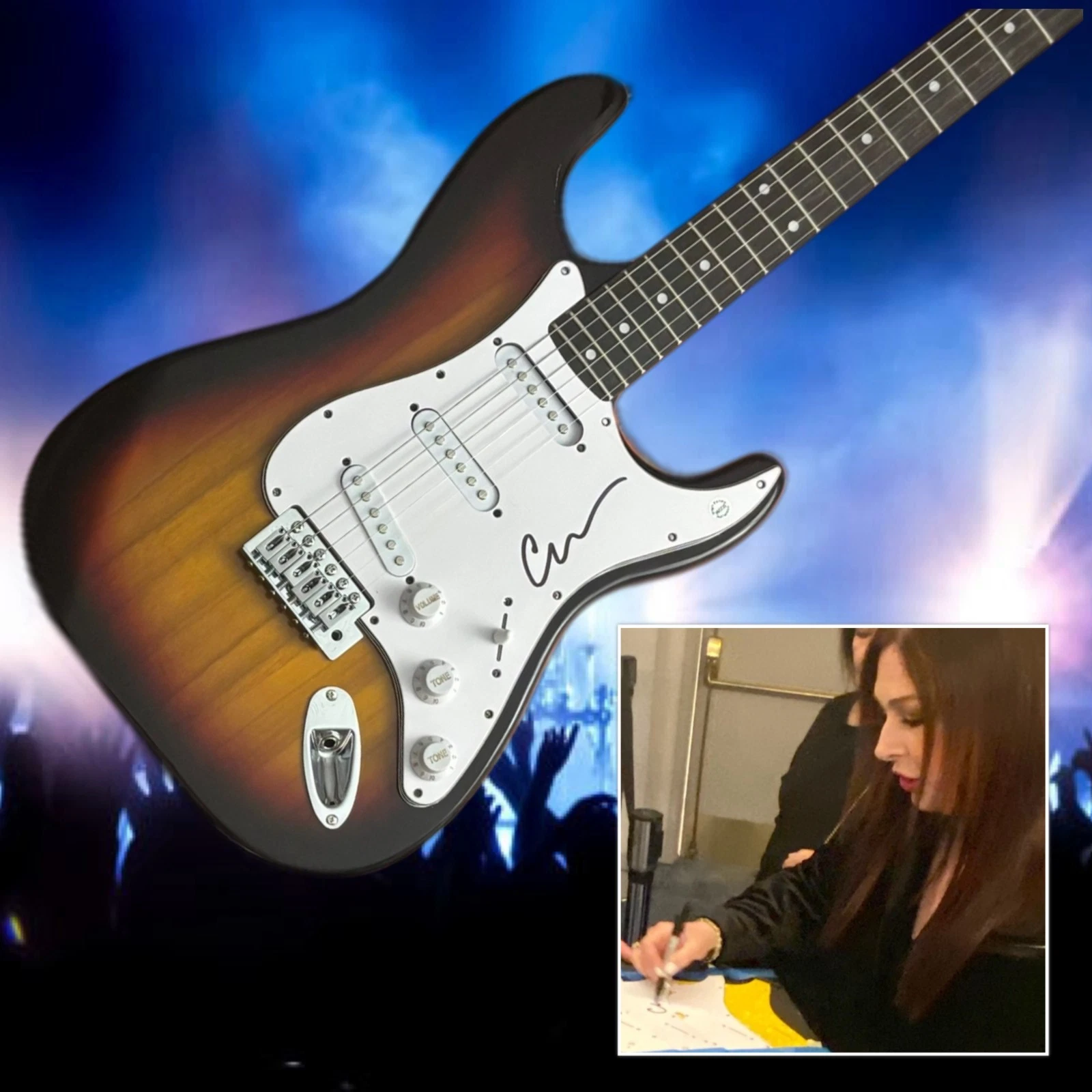 GFA Wilson Phillips  * CARNIE WILSON *  Signed Electric Guitar PROOF COA