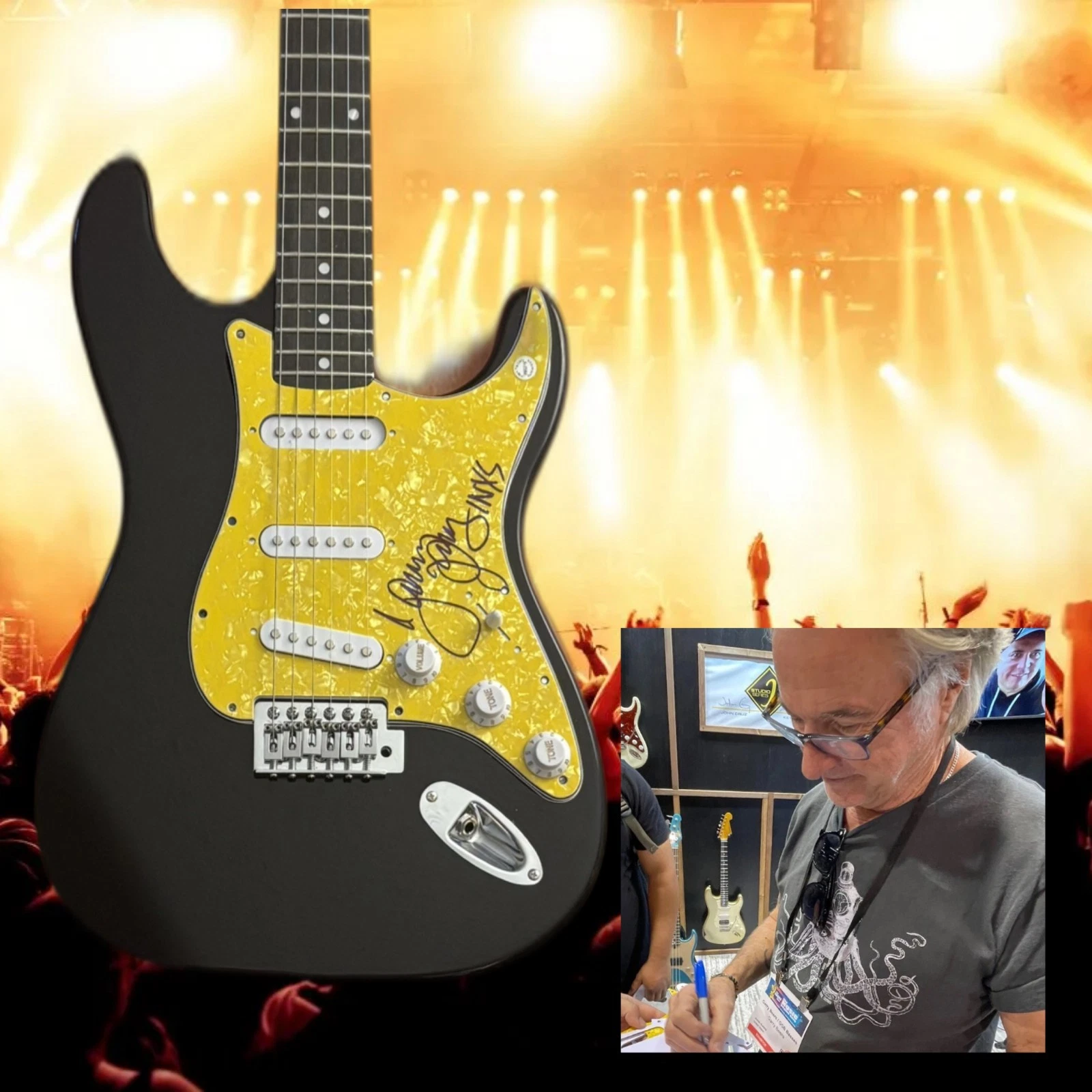 GFA INXS Band Guitarist  * GARY BEERS *  Signed Electric Guitar PROOF COA