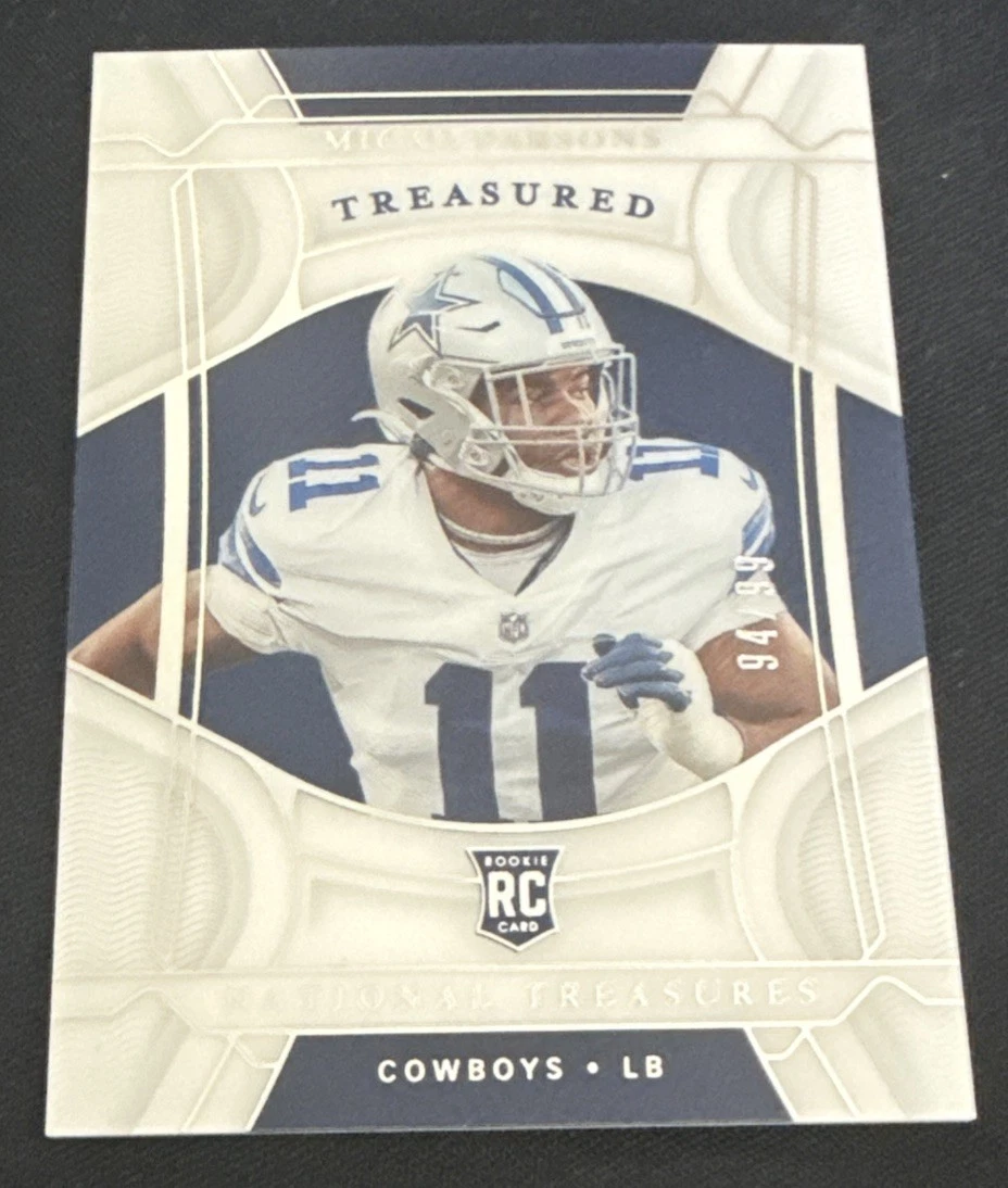 Micah Parsons 2021 Panini National Treasures - Treasured Rookies  /99 Packers