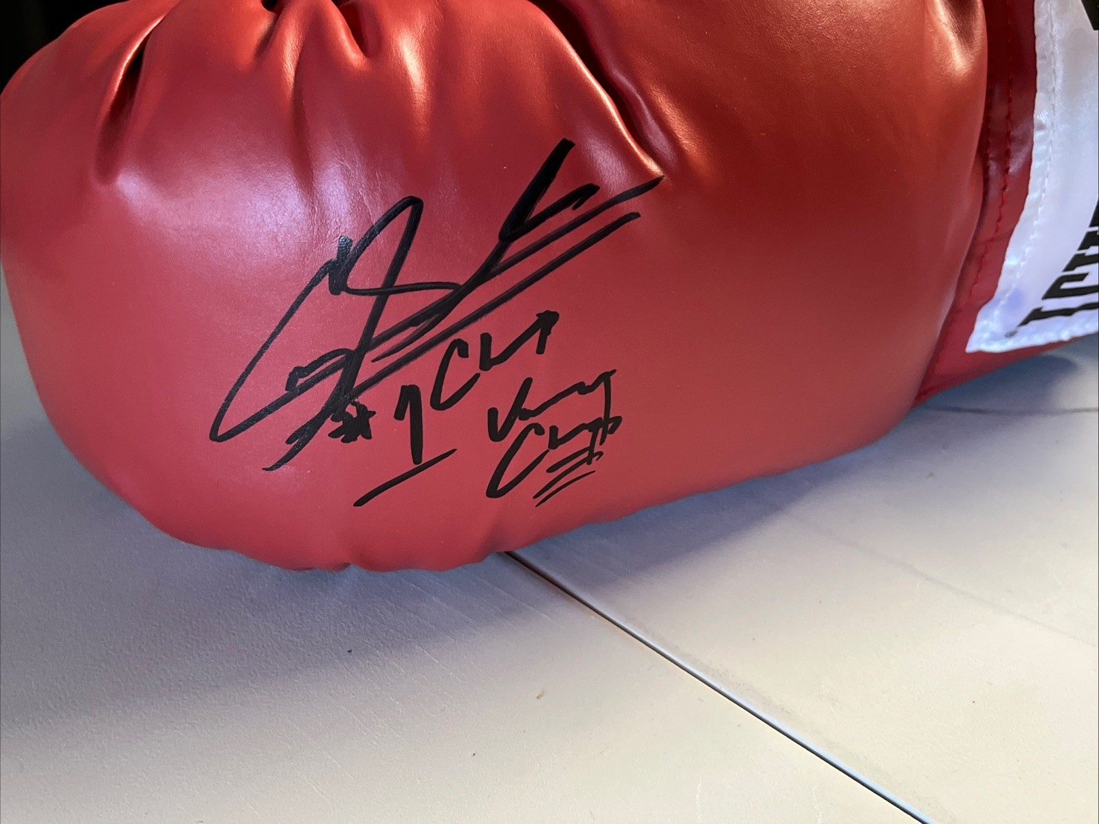 CORY SPINKS SIGNED GLOVE  BOXING AUTOGRAPHED Undisputed Champ  ACOA COA PROOF