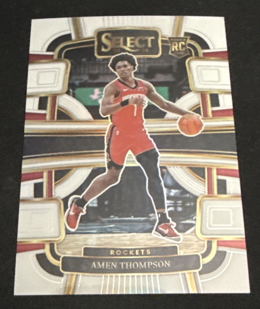 2023-24 Panini Select - Concourse Amen Thompson #96 White Prizm /149 (RC)
