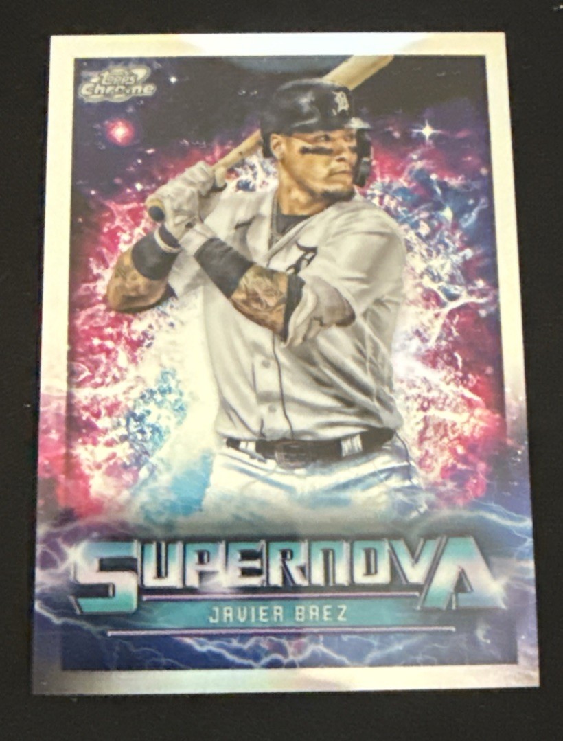 2022 Topps Cosmic Chrome JAVIER BAEZ Supernova  TIGERS  (Case Hit)