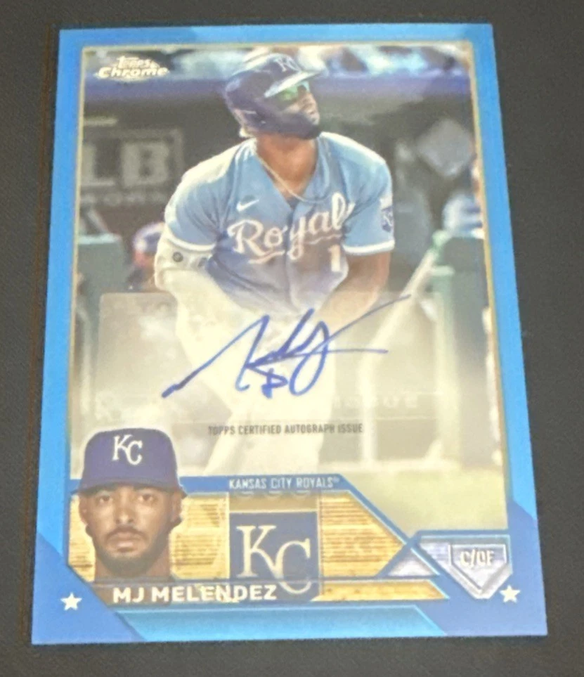 2023 Topps Chrome Update MJ Melendez Auto Blue Refractor #/150 Royals 👑