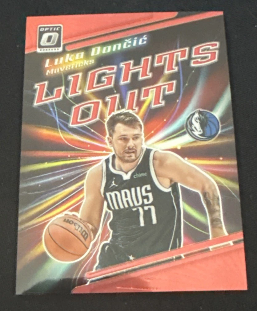 2023-24 Panini Donruss Optic - Luka Doncic #3 Lights Out RED & GOLD PRIZM SP /99