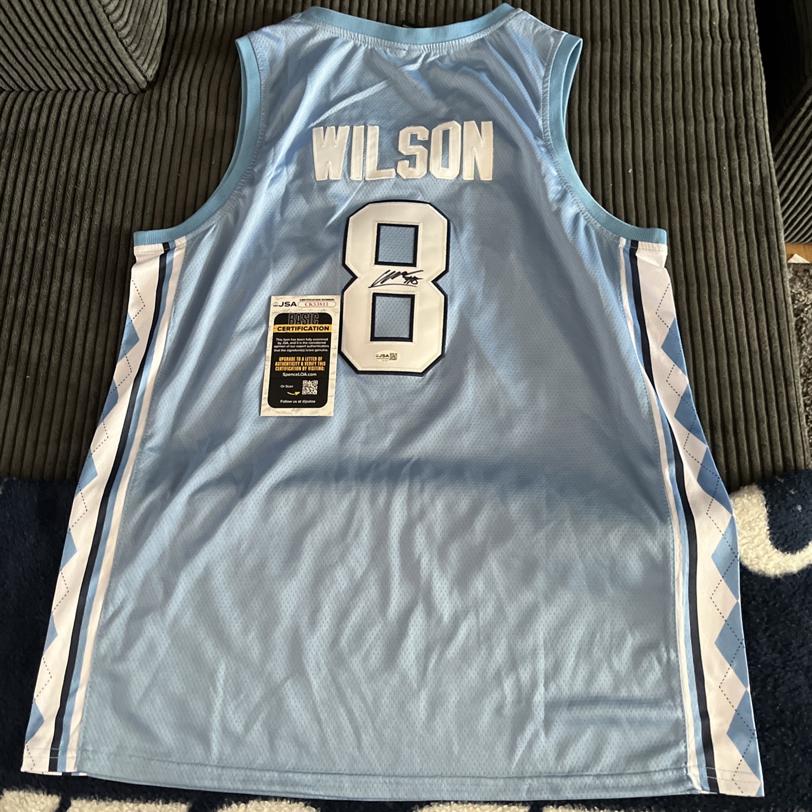 UNC NORTH CAROLINA Tar Heels CALEB WILSON Jersey Signed AUTOGRAPH JSA CERTIFIED