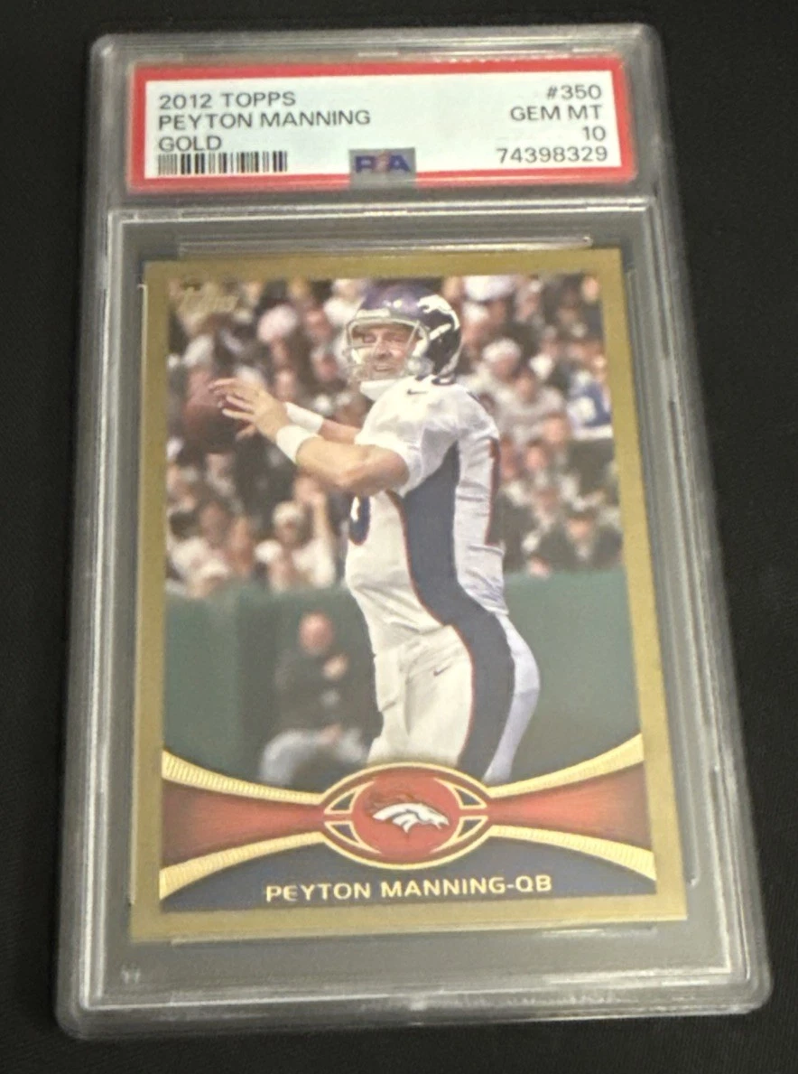 PEYTON MANNING 2012 TOPPS GOLD BRONCOS #D 1177/2012 PSA 10