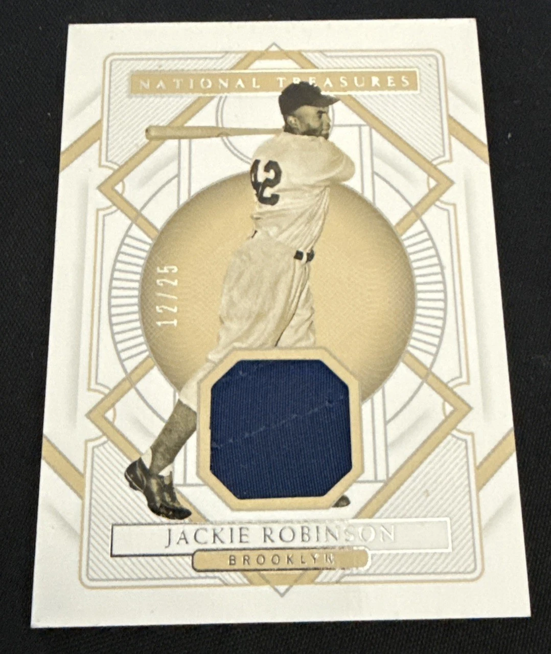 2021 National Treasures Baseball #106 Jackie Robinson 12/25 JERSEY Game Used