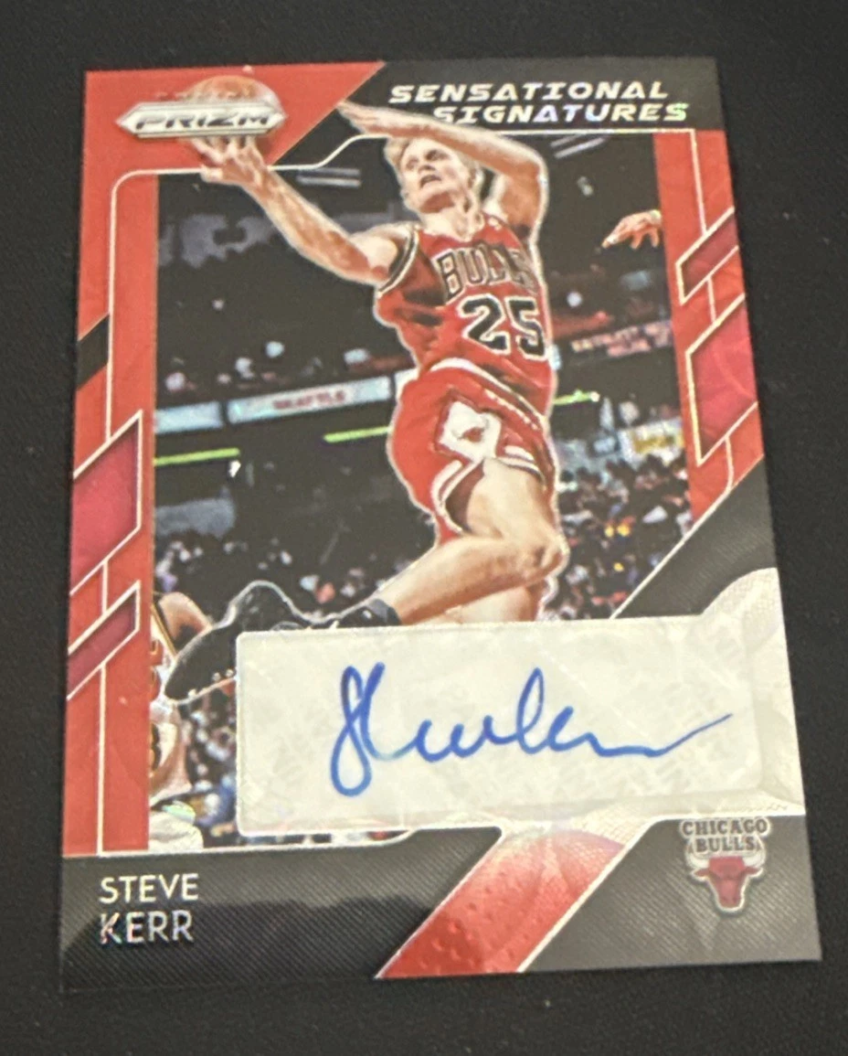 Steve Kerr 2018-19 Panini Prizm #SS-SKR Sensational Signatures Red Scope Auto