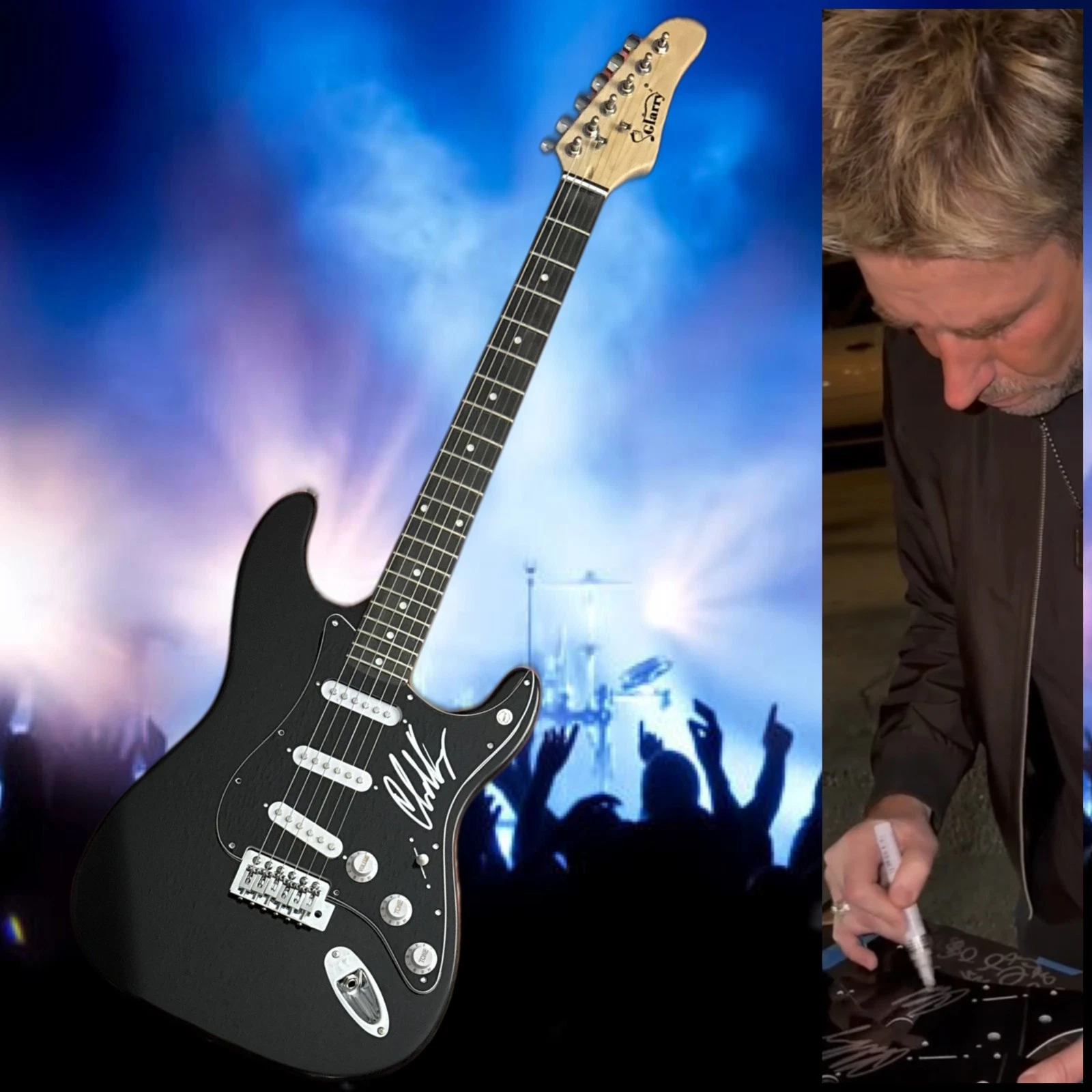 GFA  Nickelback Rock Star  * CHAD KROEGER *  Signed Electric Guitar PROOF COA