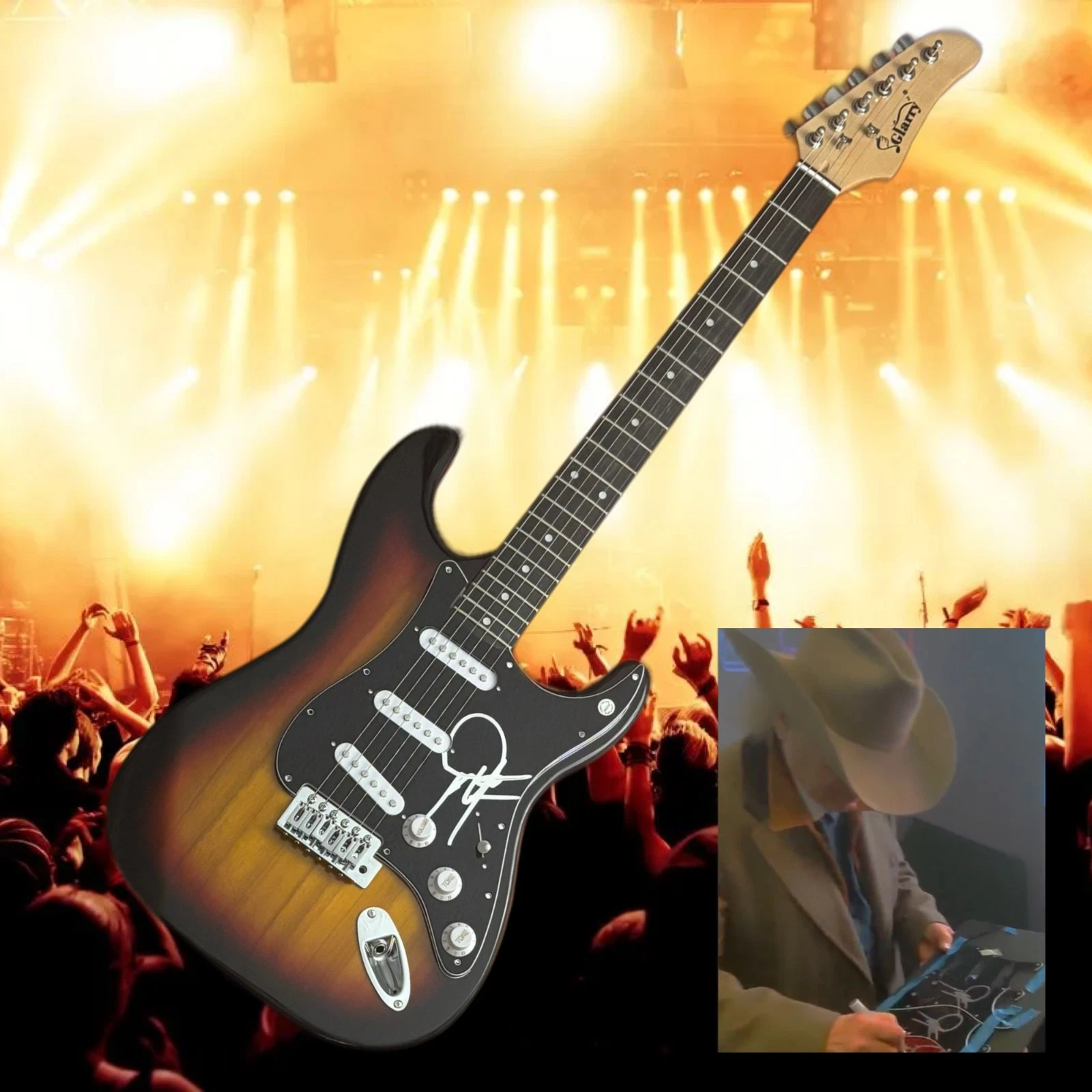 GFA Country Legend  * DWIGHT YOAKAM *  Signed Electric Guitar EXACT PROOF COA
