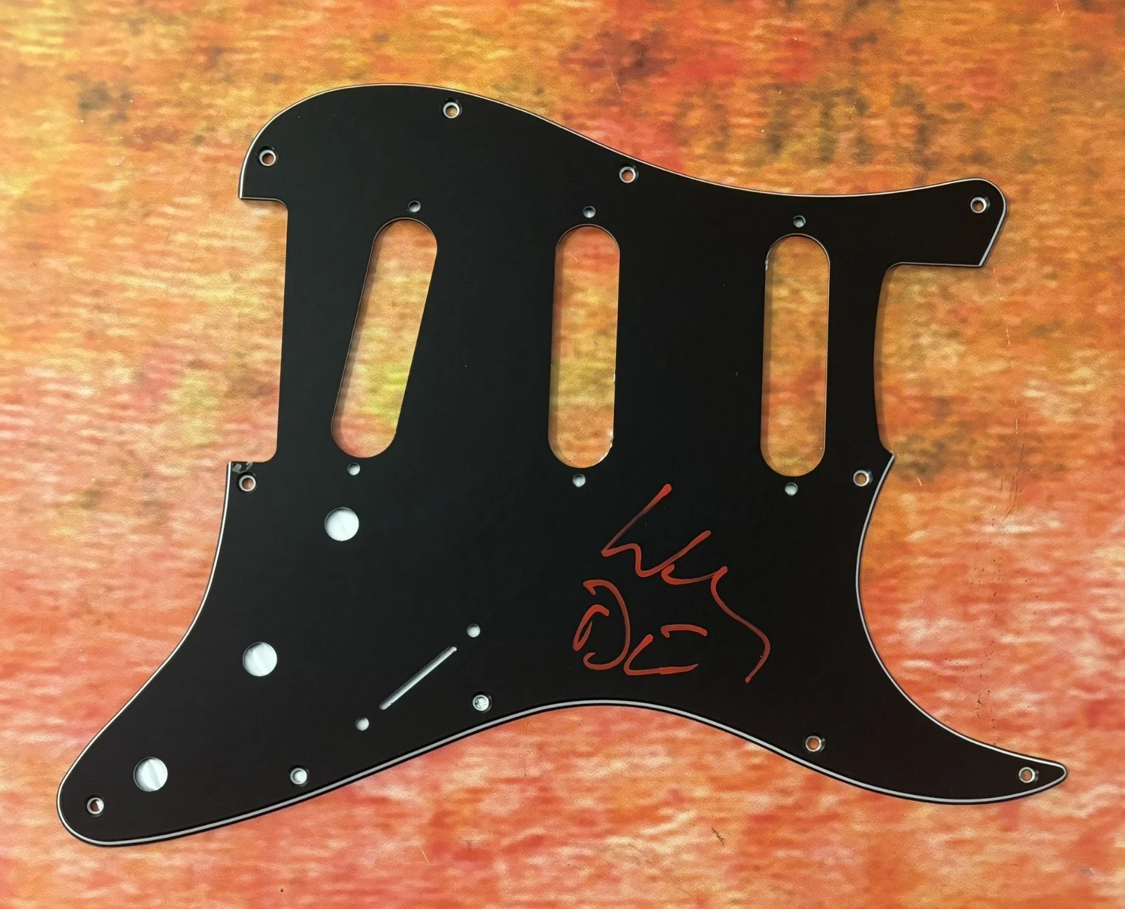 GFA Ronnie James Dio Wife  * WENDY DIO *  Signed Electric Pickguard PROOF COA