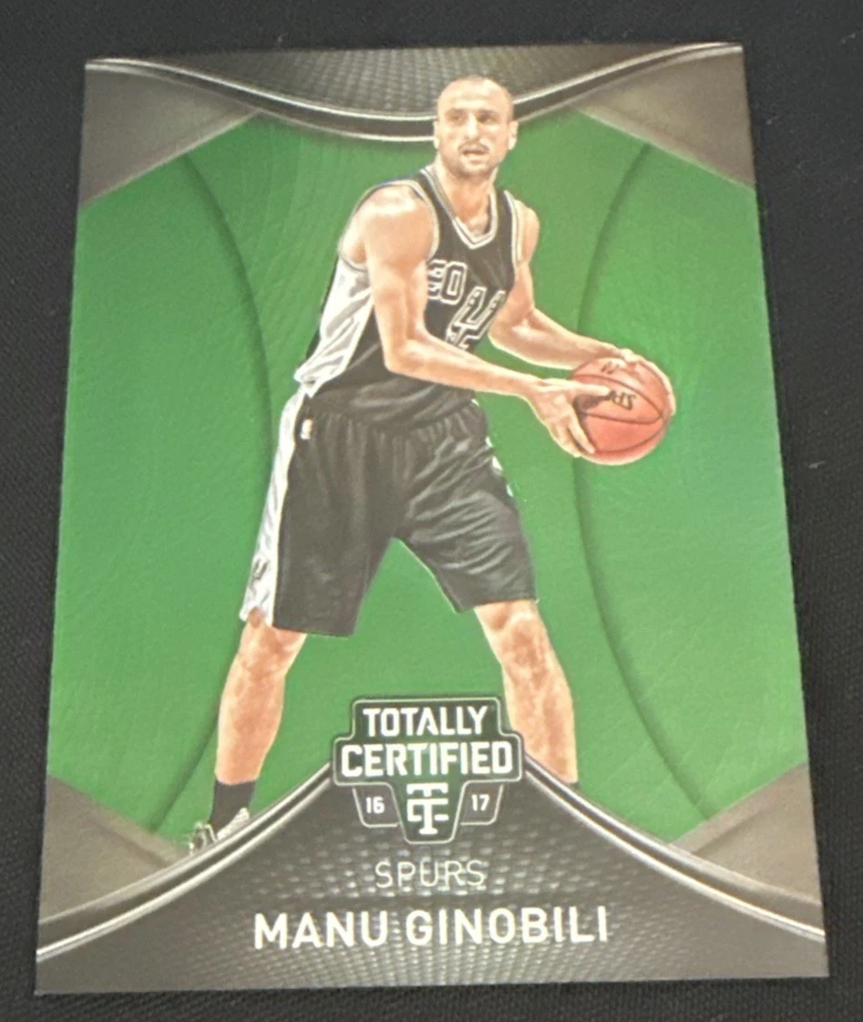 2016-17 Panini Totally Certified GREEN 1/5 First One Manu Ginobili #80 Spurs HOF