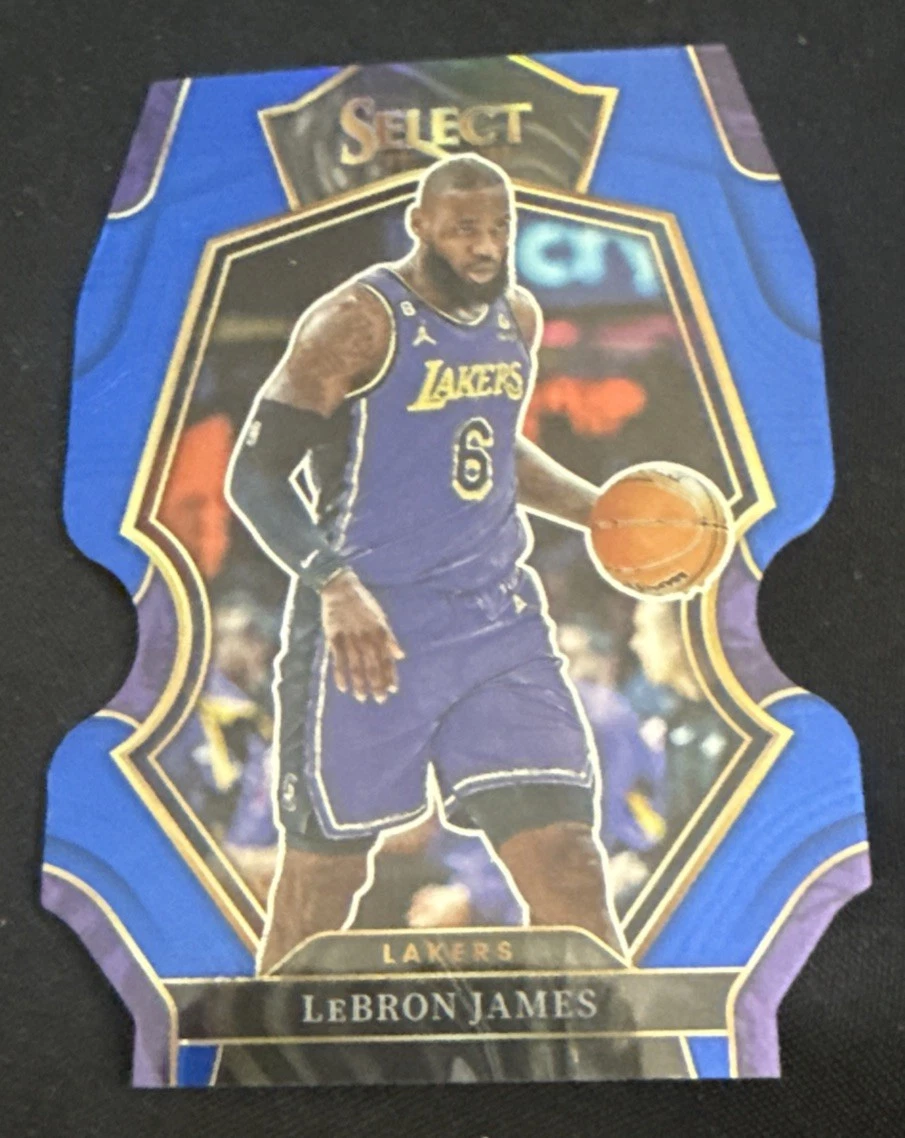 2022 Select Lebron James Premier Level Blue Prizm Die Cut /249 Lakers