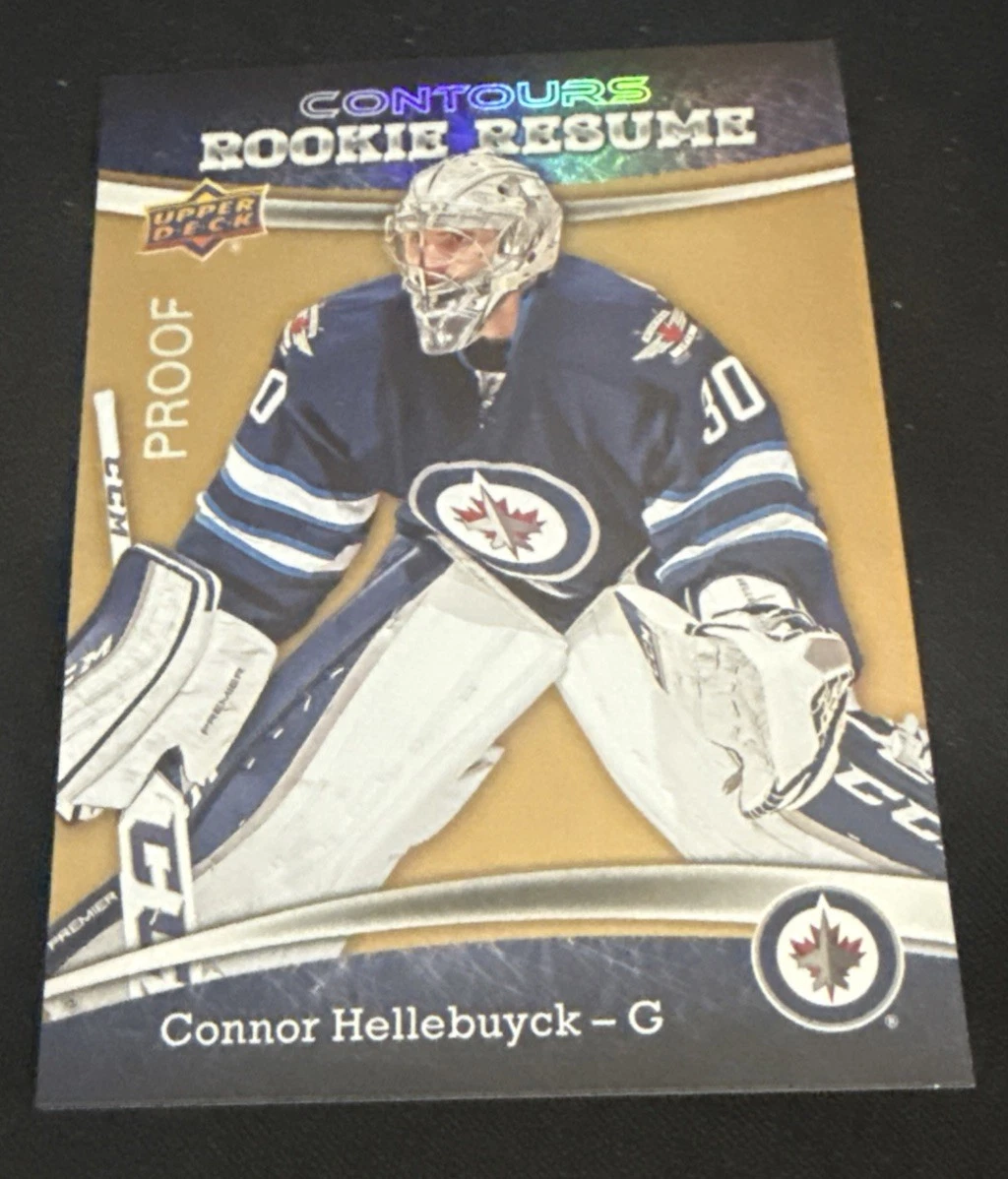 2015-16 Upper Deck Contours CONNOR HELLEBUYCK Rookie Resume /50 Gold Proof #RR24