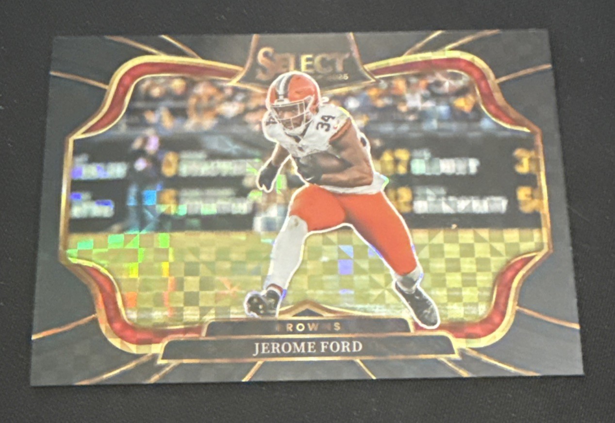 2025 Panini Select Football Jerome Ford Prizm 1/1 #456 Browns FIELD LEVEL SSP